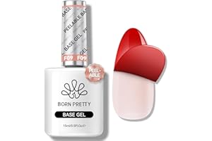 Born Pretty Peel Off Gel Base Coat per Smalto Semipermanente, 15ML Clear Peelable Removal Peely Foundation per l'uso con Lampade UV LED per Unghie, Perfetto per i Principianti