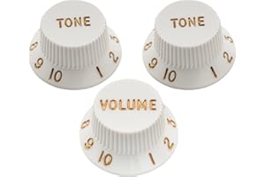 Musiclily Ultra Dimensione Universale Manopole Strat 2 Tono 1 Volume Knobs Set per Chitarra elettrica Fender Stratocaster ST style, Bianco