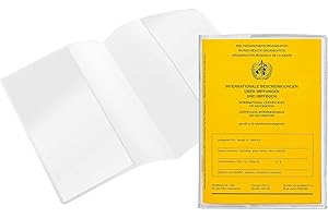 ‎KARTEO Impfpass Hülle neuer Impfpass 93 x 130 mm [10 Stück] Schutzhüllen für Impfausweis transparent