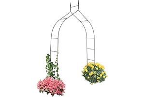 GOPLUS Arche de Jardin pour Plantes Grimpantes/Décoration, Arche Plantes Grimpantes,Terrasse à Rosiers Métal,Metal Garden Durable, Arche de Mariage,Roses Bridal Partie Décoration Pergola