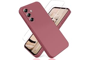 YiKaDa - Hülle für Samsung Galaxy A36 5G & [2 Stück] Schutzfolie, Ultradünnes Weiches TPU Silikon Schutzhülle - Tiefes Rosa