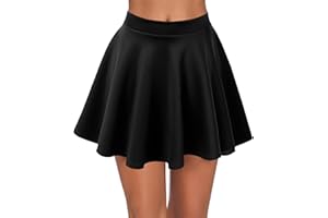 Avidlove Mini Jupe Femme Sexy Ligne A Taille Haute Courte Jupe Patineuse Élégante Plissée Extensible Basique Décontractée Tennis