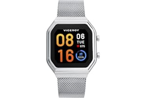 Viceroy Reloj Inteligente Smart Pro Unisex Gris Plata Aluminio con Malla Milanesa Acero 41121-00