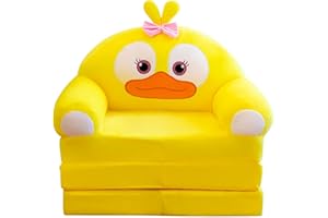 IQYU Reflux Cuscino 80 cm schienale poltrona 2 in 1 pieghevole per bambini, simpatico cartone animato, divano letto pieghevole per soggiorno, camera da letto, set di cuscini decorativi (AJ, taglia unica)