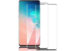 THREE-TREE Schutzfolie für Panzerglas für Samsung Galaxy S10 Plus, 2 Stück [Fingerabdruck-ID Unterstützen] [Sensible Berührung] Display Folie, [3D-Vollständige Abdeckung] [9H Härte] Schutzglas für S10 Plus - 1