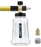 Lance à Mousse à Neige Améliorée Pour Karcher - Bouteille 1L Avec Bouton Réglable Et Buse Haute Pression Jusqu'à 180 Bars