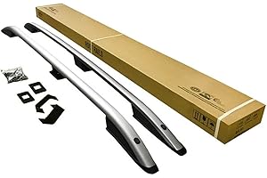 BREMER SITZBEZÜGE Barras de techo compatibles con Renault Kangoo 1 a partir de 1997 – 2009, de aluminio, color plateado mate