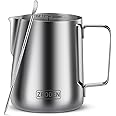 Milk Frothing Pitcher, 12oz 20oz 32oz Espresso Steaming Pitchers Stainless Steel Cappuccino Coffee Machine Accessories Barista Tools Steamer Froth Pitchers Milk Jug Cup with Decorating Pen Latte Art