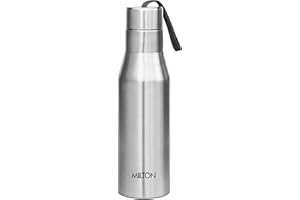 Milton Super 1000 Stainless Steel Water Bottle, 1000 ml, Silver | Leak Proof | Office Bottle | Gym Bottle | Home | Kitchen | 