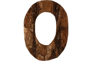 Anawakia Hölzerne Buchstaben A B C D E F G H I J K L M N O P Q R S T U V W X Y Z Vintage Massivholzrinde Holz Nummer Zahlen & 0 1 2 3 4 5 6 7 8 9 Retro DIY Dekoration (O)