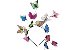 LEEMASING Haarreif für Damen und Mädchen, Party, Fee, Schmetterling, Stirnband, Tiara, Reifen, Fascinator für Festzüge, Hochzeit, Abschlussball, Geburtstag
