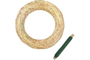 BLUMEN-SENF Strohkranz 50/8 Rohling für kreative Adventsgestaltung + 1x Wickeldraht – Perfekt für Ihre DIY-Projekte!