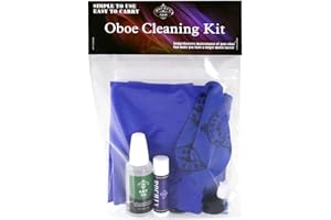 ROCHIX 1890 Oboe Cleaning Kit,Oboe Cleaner Maintenance Care Kit,Oboe Swab,Key Oil,Cork Grease,Absorbing Paper,Powder Paper,Thumb Rest,Cleaning Cloth,Woodwind Instrument Care Kit