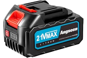ANGSEEN Batteria di ricambio per mini motosega (21 V), adatta per mini motosega portatile da 6 pollici (4000 mAh)