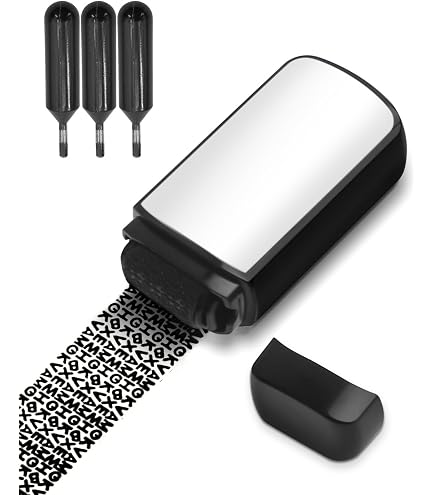 Premium Nachfülltinte Schwarz 10 Ml – Für Identity Guard Rollstempel, Schnell Trocknend, Wasserfest