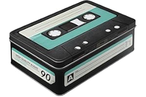 Nostalgic-Art Boîte de conservation rétro plat, Retro Cassette – Idée de cadeau pour nostalgiques, Récipient avec couvercle, Design vintage, 2,5 l