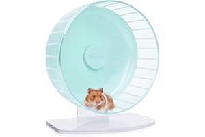 Niteangel Super-leise Hamsterräder - Leise Spinner-Hamsterräder mit verstellbarem Ständer für Zwerghamster, Gerbils, Mäuse oder andere kleine Tiere (L, Mintgrün)
