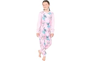 Disney Lilo et Stitch Stitch & Angel Grenouillère en polaire rose pour enfant