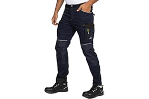 BWOLF Daytona Pantaloni da Lavoro Uomo Elasticizzati Pantaloni Lavoro da Uomo Cotone - Poliestere - con Molte Tasche
