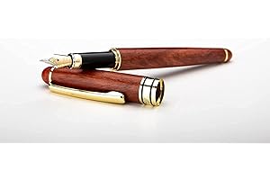 Dryden Designs Luxury Rosewood Fountain Pen with Ink Refill Converter