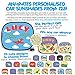 123t ANI-MATES DINO SPACESHIP PLAIN Baby/Child Vehicle Sunshade x 1