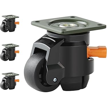 PRIOstahl Meubelwiel 50 mm set zware wielen zwenkwiel met rem - transportwiel 100 kg per dubbele rol loopwiel voor mobiele werkbank strandstoel tafelcirkelzaag meubelroller palletmeubels verhoogd