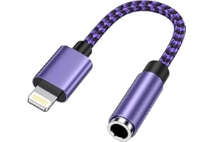 Ocbuo Headphone Adapter for iPhone, [MFi Certified] Lightning to 3.5mm Headphone Jack Adapter, Audio Aux Jack Adapter Earphone Cable Compatible with iPhone 14 Pro Max/14 Pro/14/13/12/11/SE/X/XS/XR/8