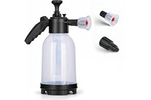 LIVHOME 2L Pump Foam Sprayer, High-Pressure Snow Foam Gun, Multi-Nozzle Car Cleaning Spray Bottle, Car Pre-Wash & Shampoo Application Storage Solution for Car Cleaning