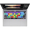 Photoshop PS Shortcuts Hotkey Silicone Keyboard Cover for MacBook Pro 14/16 Inch 2016-2025 for MacBook Pro 13 Inch M2/M1, Touch Bar for Macbok Pro 15 Inch (A1989,A1706,A1990,A1707) 2016-2020 2022-2025