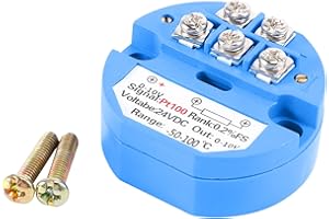 Iunipusy Hochwertiger PT100 Temperatur Messumformer -50~100 Grad, Ausgang 0-10V, DC24V, Sensor für Temperaturmessung und -steuerung