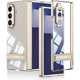 Senon Galaxy Z Fold 7 Kılıf Kamera Korumalı Şeffaf Tasarımlı Zore Lego Standlı Kapak (Gold)