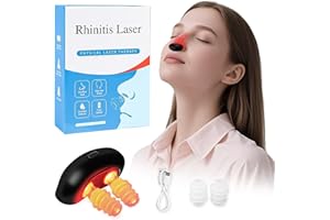 FUNTHY Rotlicht Nasaltherapiegerät, Infrarot-Rhinitis-Gerät, Nasenberuhigungsgerät Linderung der Rhinitis-Symptome für verstopfte Nase, Verstopfter Nase,Nasenjucken,Sinusitis (Reinschwarz)
