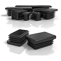 Tappi Terminali Plastica Tappi Per Tubi Rettangolari 80x30 Mm - Grigio, 8 Pezzi, In Polietilene Resistente Protezione Tubi