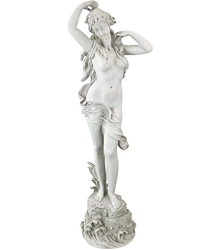 Statue Vénus En Pierre Reconstituée - Hauteur 69 Cm, Poids 19 Kg - Résistante Au Gel (-30°C) - Pour Décoration Extérieure Jardin
