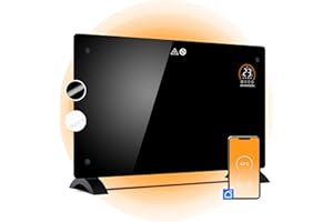 Johannson Radiateur Électrique à Thermostat Aurora - Chauffage Électrique Intérieur - Radiateur Électrique Mobile - Économique à Convecteur - Inertie 2000w