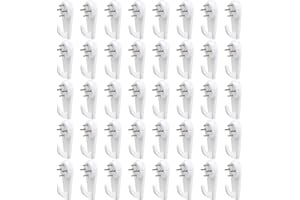 WHGHNCQ Ganci da Parete Antitraccia,40 Pezzi Ganci per Chiodi Invisibili, Ganci per Quadri Muro, No Foratura,Set di Ganci per Quadri Muro,Ganci per Appendere Foto, Dipinti, Cappelli, Specchi e Altri Oggetti