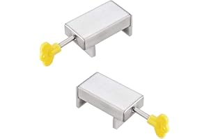 JULIYEH 2 Pcs Cerraduras de Seguridad para Ventanas,Cerradura de Seguridad para Marco de Puerta de Aleación de Aluminio con llaves,Seguridad para Niños Antirrobo,Cerraduras para Ventanas Ajustables