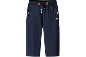 KTWOLEN Herren Sport Jogginghose Sommer Outdoor Kurze Hose Baumwolle Jogging Hose Capri Hosen Leicht Fitness Trainingshose Atmungsaktiv Sommer Shorts