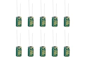 PATIKIL 6.3V 1000uF Electrolytic Capacitors, 10Pcs 8x12mm Aluminum High Frequency Electrolytic Capacitors for TV, LCD Monitor, Refrigerator, Circuit Boards, Green