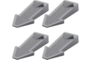 Yatrosynth 4 Pezzi Fermaporta in Gomma, Altezza Regolabile Antiscivolo Antigraffio ferma porta da pavimento per Porte e Pavimenti in Vari Materiali - Grigio