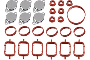 DOCAS 6 x 32mm Tapón de Remolino de Diésel en Blanco Tapones de Reemplazo con Juntas de Colector de Admisión 11612246949 para E87 E46 E90 E91 E92 E93 E39 E60 E83 E53