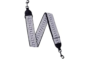 rayzm Banjo Embroidery rem, Jacquard vävd bomullsrem för banjo, metallklämkrokar, bredd 5 cm, justerbar längd