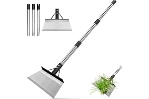 Multifunktionell trädgårdsskyffel med handtag 120 cm, ogrässkrapa i rostfritt stål, justerbar trädgårdsspade, utomhusrengöringsverktyg för isavlägsnande, mossa, ogräs