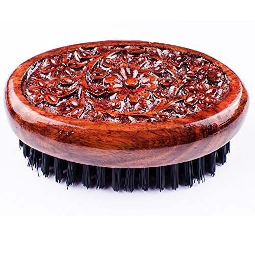 Men Beard Brush - Natural Soft Boars Hair - Help Grooming Hair - 100% Made Wooden(#3)