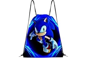 IFHDO Sonic Zaino con Coulisse Zaino Sportiva Sacche Palestra Zaino Coulisse Bambini Compleanno Regalo per Bambini 45 x 35 cm