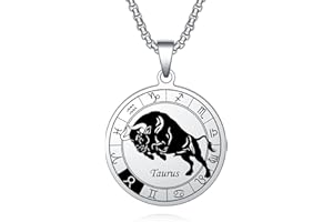 YOTHIWAD Sternzeichen kette Edelstahl Hochwertig Wasserdicht Sternzeichen Anhänger Halskette Astrologie Horoskop Schmuck Geburtstag Geschenk