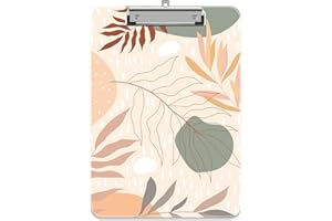 Piasoenc Porte-blocs en plastique, Porte-blocs décoratifs, Porte-blocs en plastique avec clip en métal, format A4 standard, format lettre, Planche à pince de bureau pour étudiants, bureau