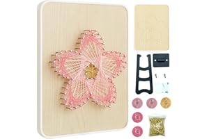 BAZIMA ALICE BAZIMA DIY String Art Kit for Beginner, DIY Cherry Blossoms Craft Kit,Unique Gift,Craft Kit for Holidays