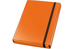 VELOFLEX 4443330 - Pudełko na dokumenty Velocolor, DIN A4, z gumką, kartonowe, laminowane na połysk, pomarańczowe, 23 x 32 x 4 cm, 1 szt.
