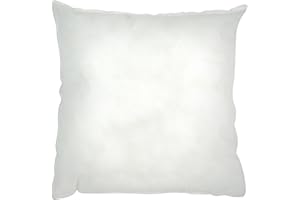 Riva Paoletti Hollowfibre Cushion Pad Insert Inner- Small Square Shape - 100% Polyester Filling - Double Stitched Edges - 40 x 40cm (16" x 16" inches) - Designed in the UK, White